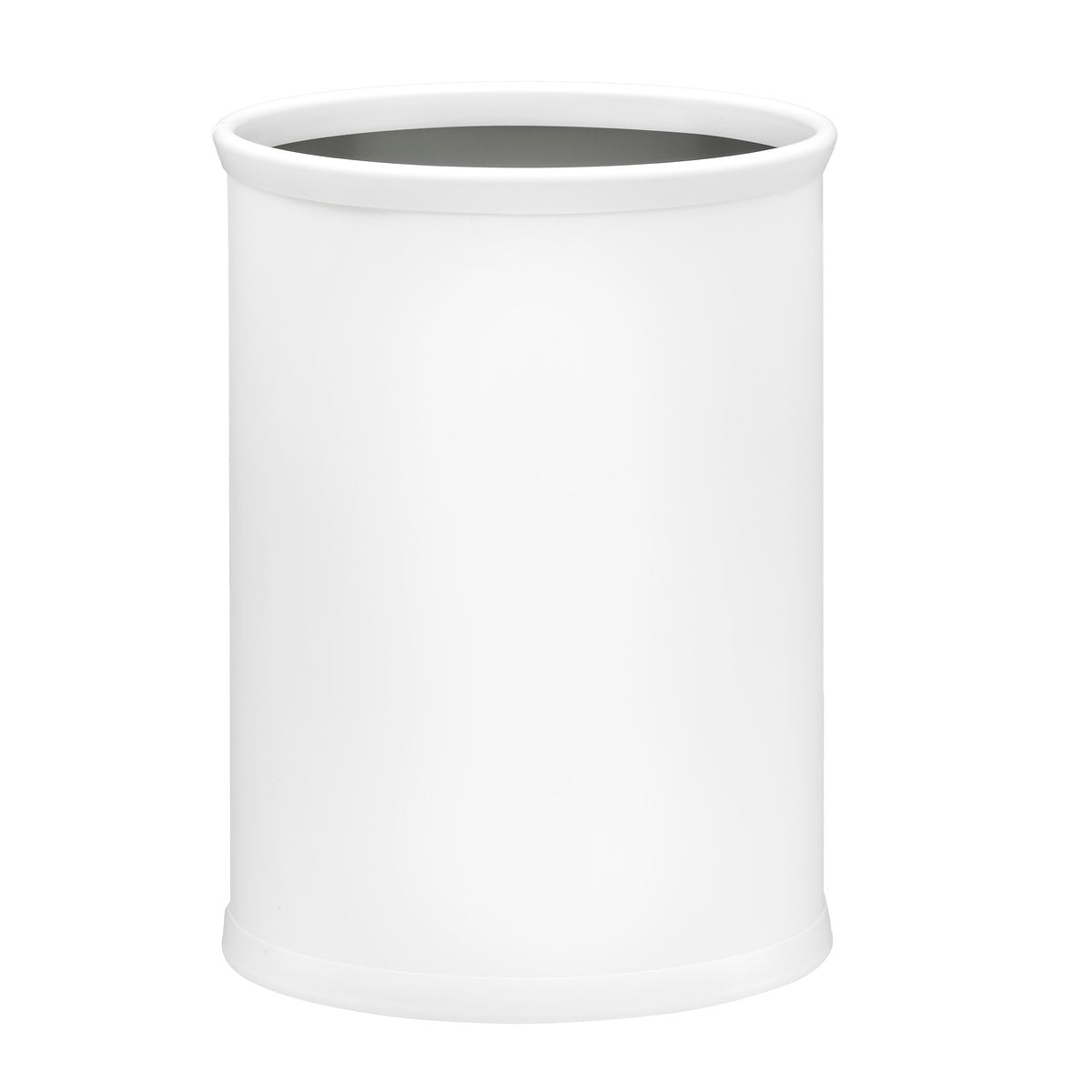 White 14 Inches Oval Waste Basket