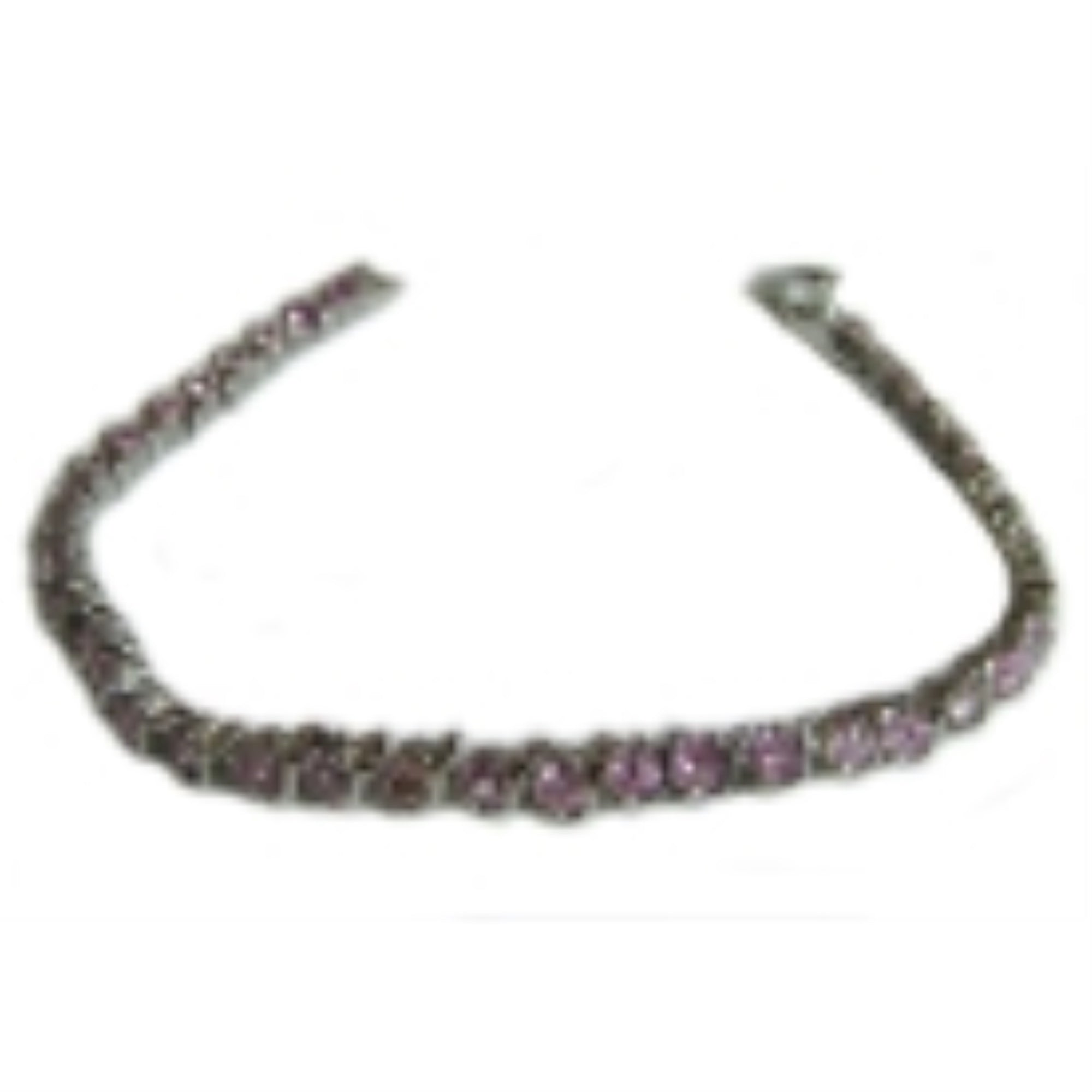 Sterling Bracelet w/ Pink Crystals