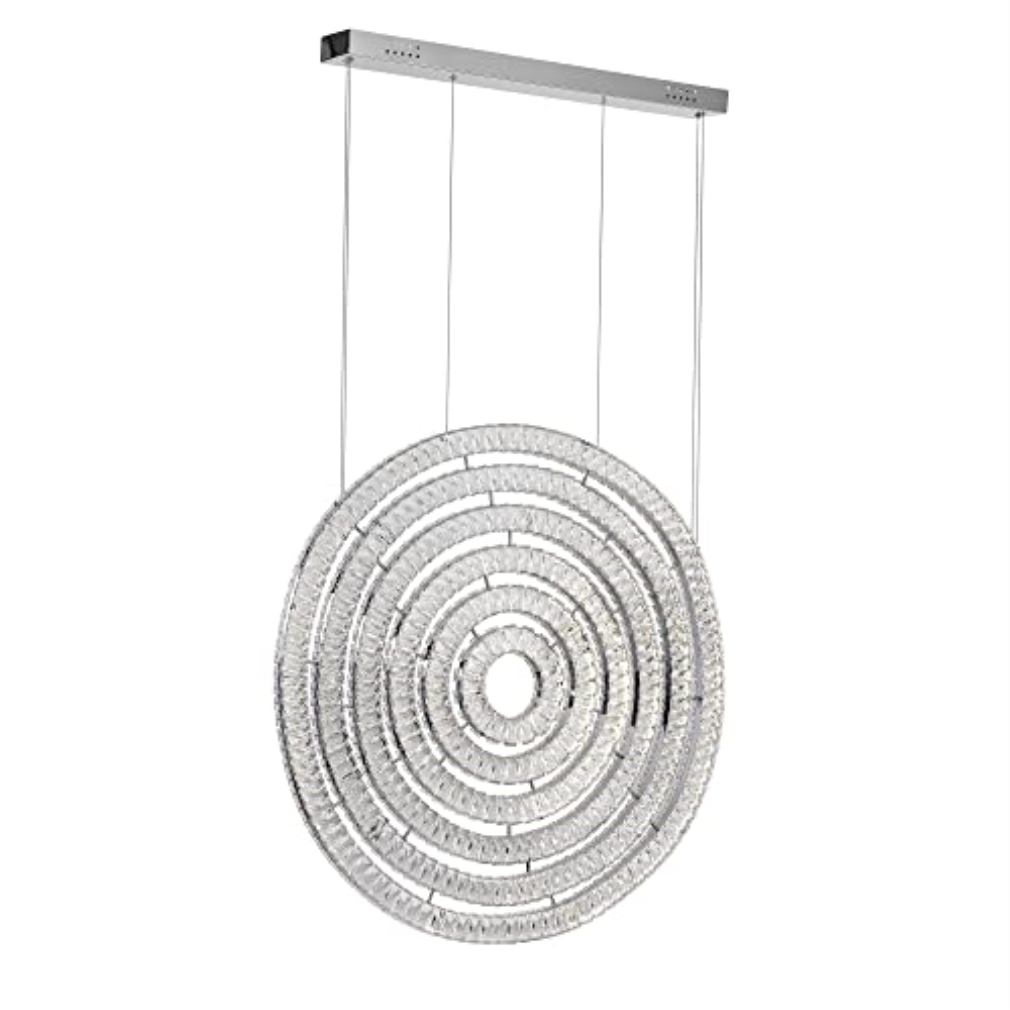 Led Chandelier With Chrome Finish