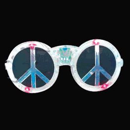 Peace Sign LED Sunglasses Assorted
