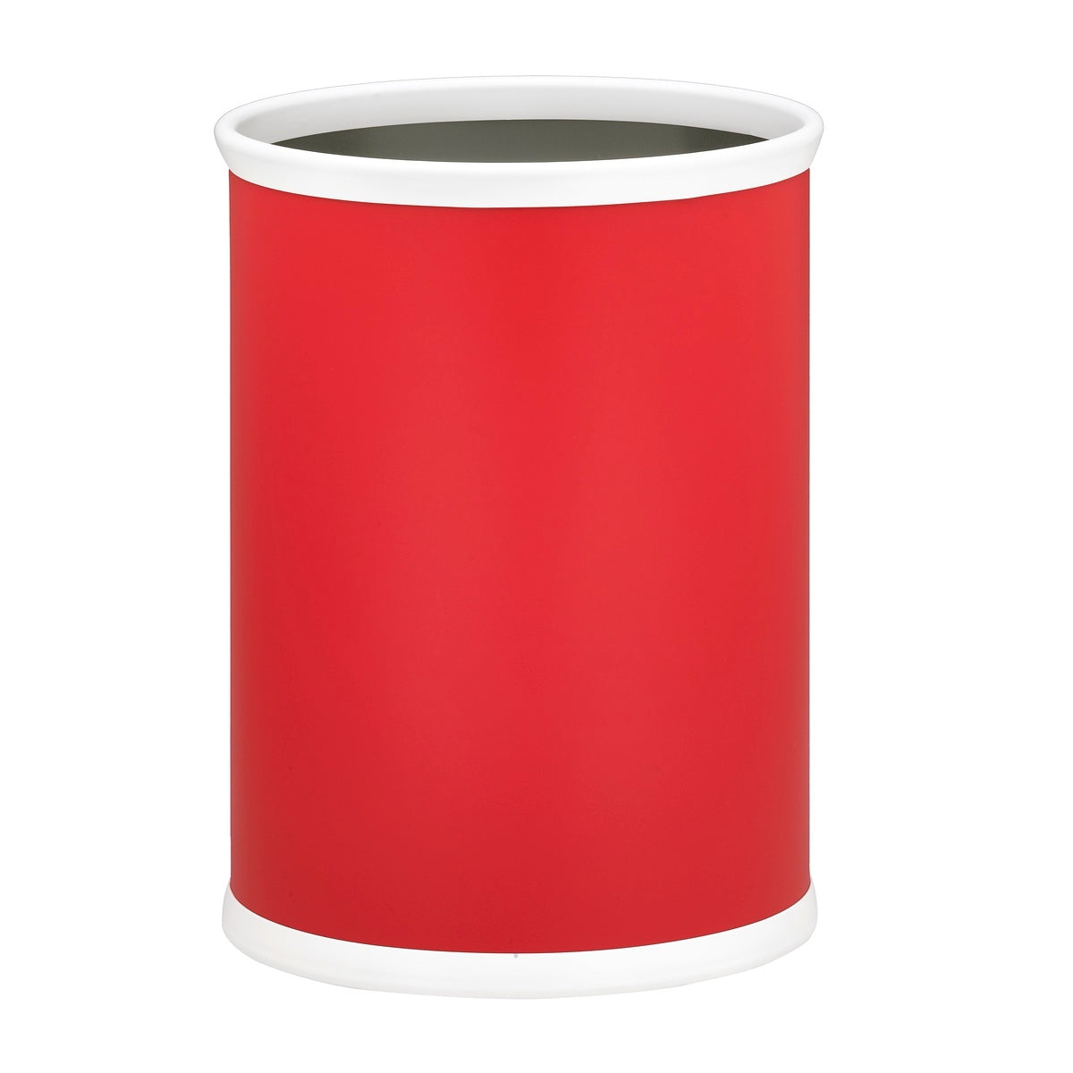 Red 14 Inches Oval Waste Basket