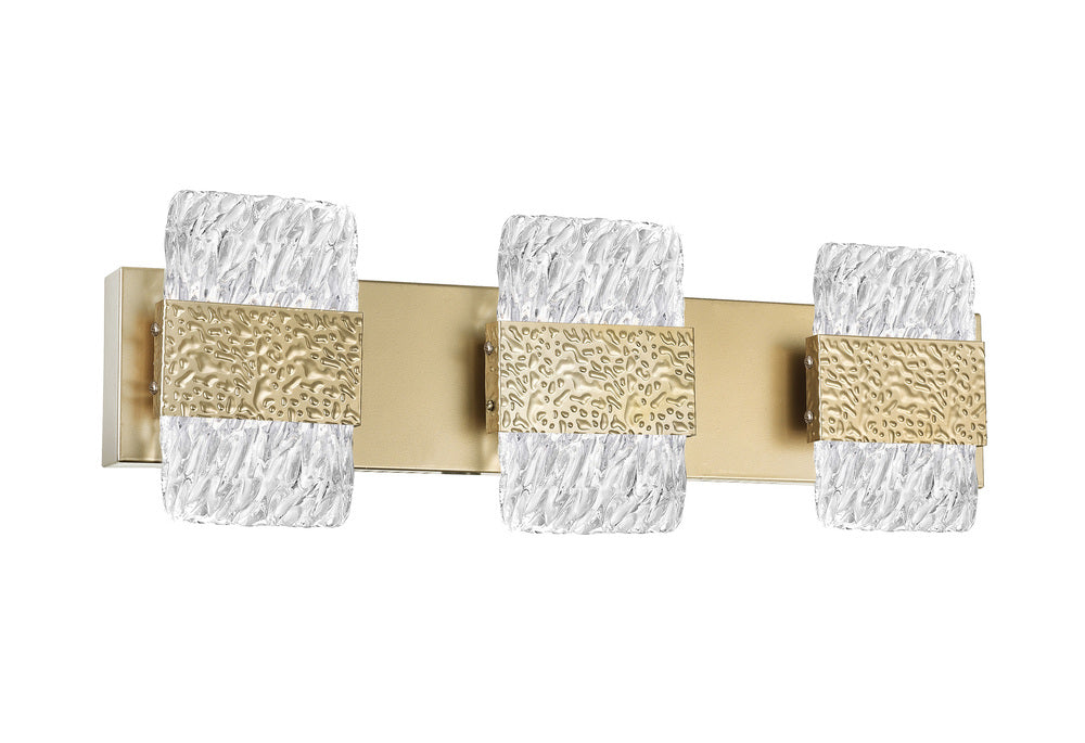 Led Wall Sconce With Gold Leaf Finish