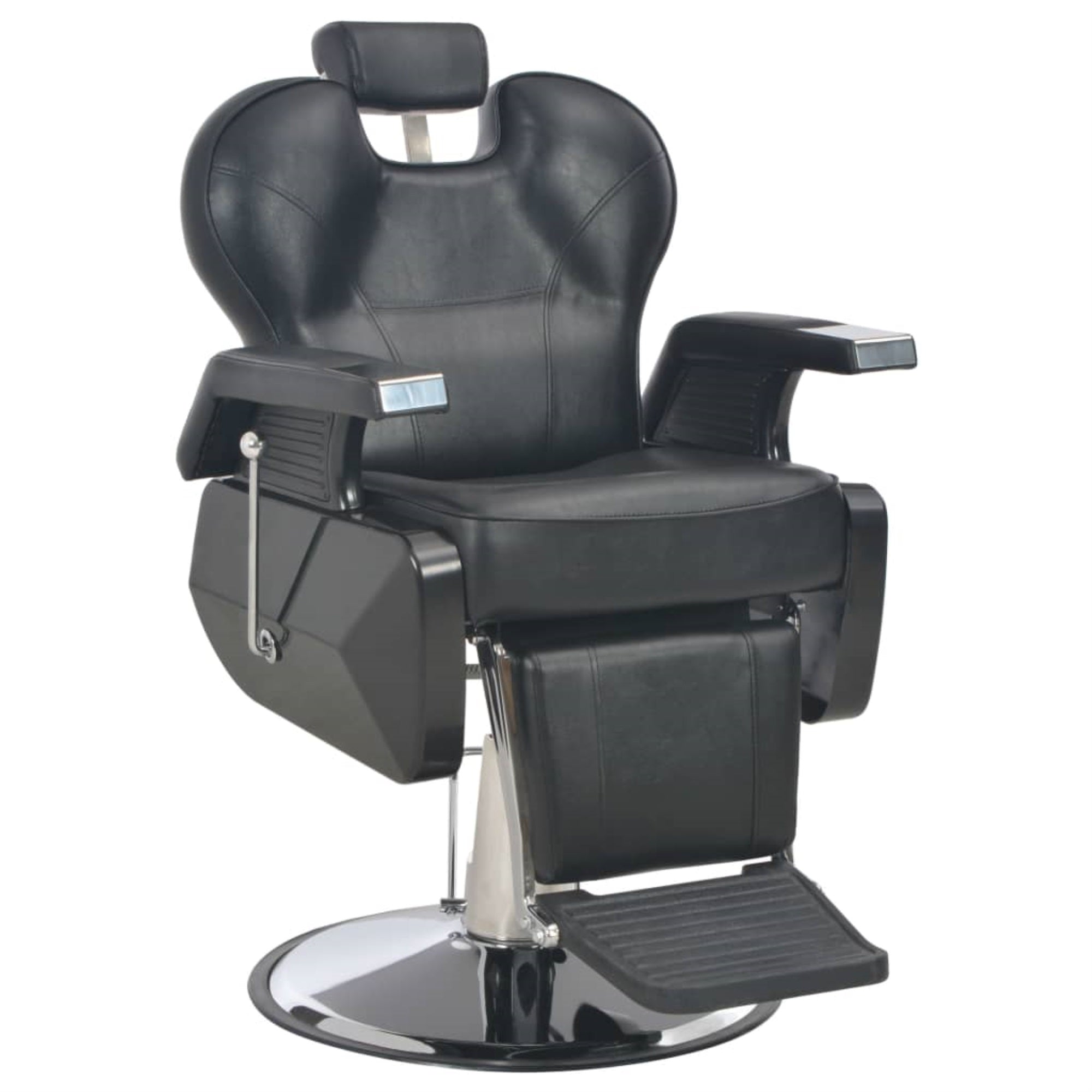 Vidaxl Barber Chair Black 28.3'X26.8'X38.6' Faux Leather