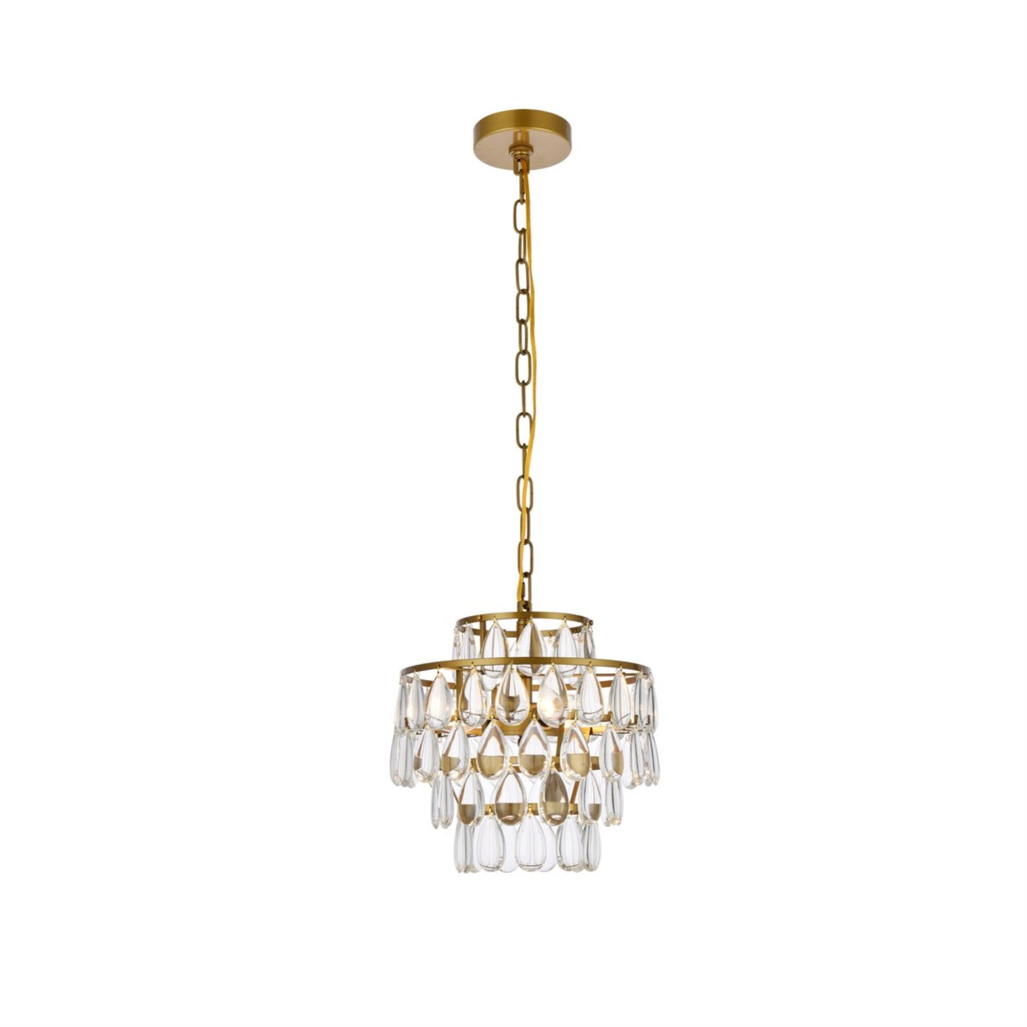 Mila 12 Inch Pendant In Brass