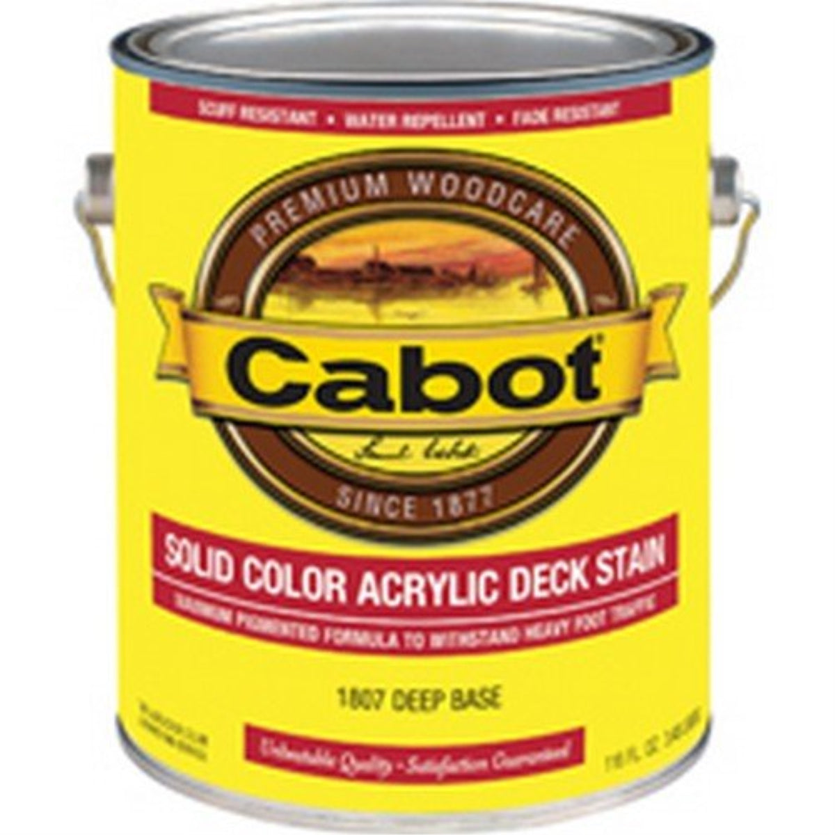 1109677 Stain Deck Solid Deep Gl Cabot Solid Tintable Deep Base Water-Based Acrylic Deck Stain 1 Gal (Pack Of 4)