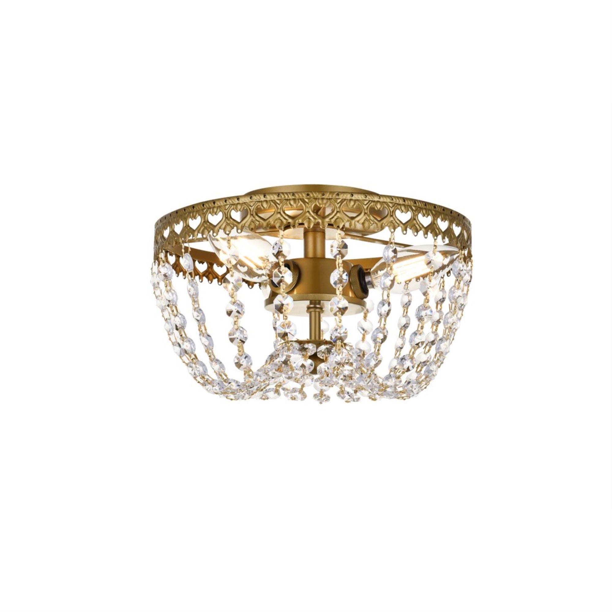 Kylie 10 Inch Flush Mount In Brass