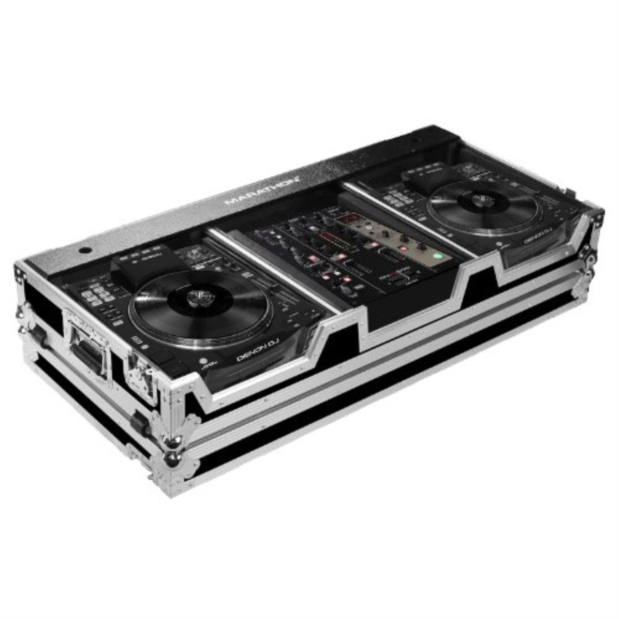 Flight Road Case Ma-Sc390010W Case Coffin Holds 2 X Large Format Cd Players: Denon Sc3900 + 10-In Mixer: Dnx600, Dnx120, Ttm57Sl, Djm350, Rane Sixty-One With Low Profile Wheels