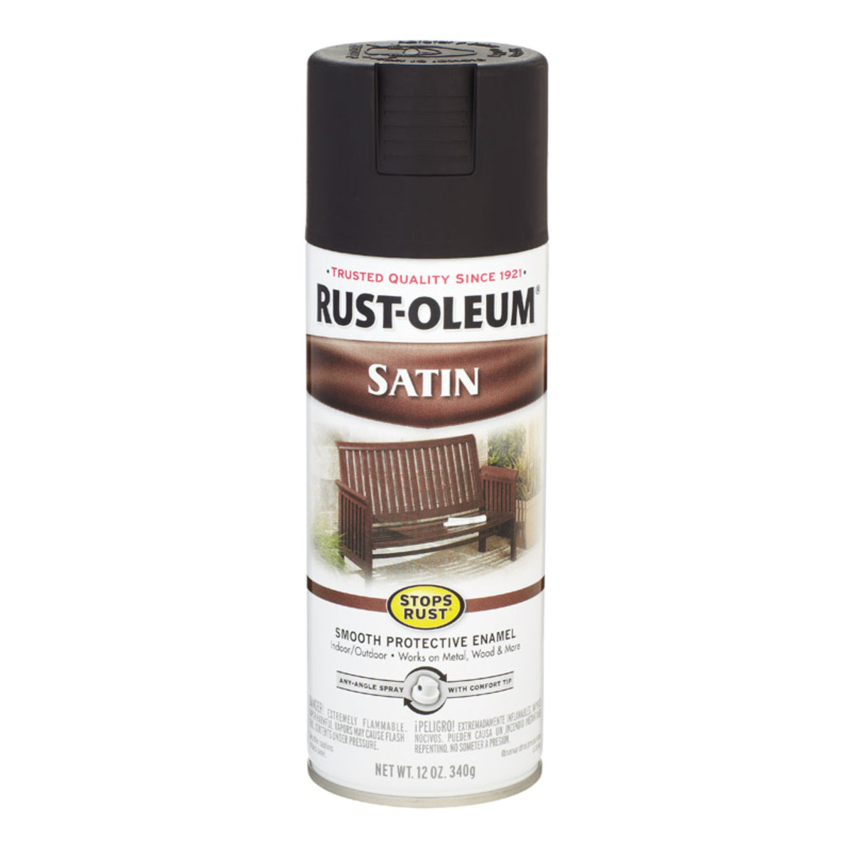 Spraypaint Satn Blk 12Oz (Pack Of 6)