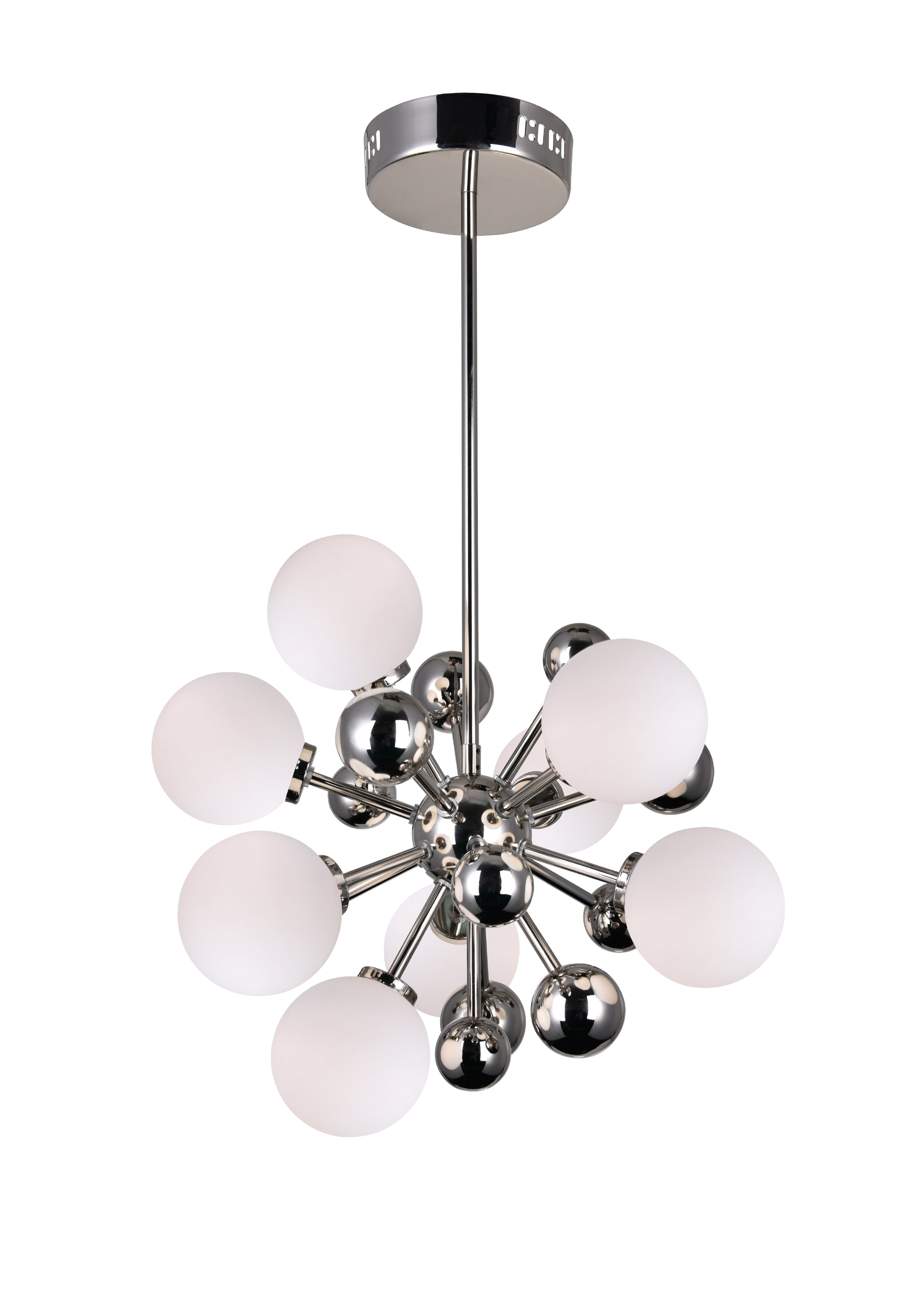8 Light Chandelier With Polished Nickel Finish