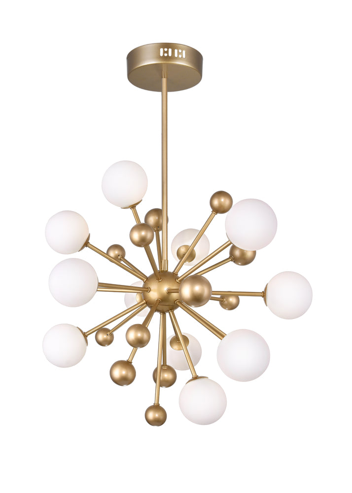 11 Light Chandelier With Sun Gold Finish