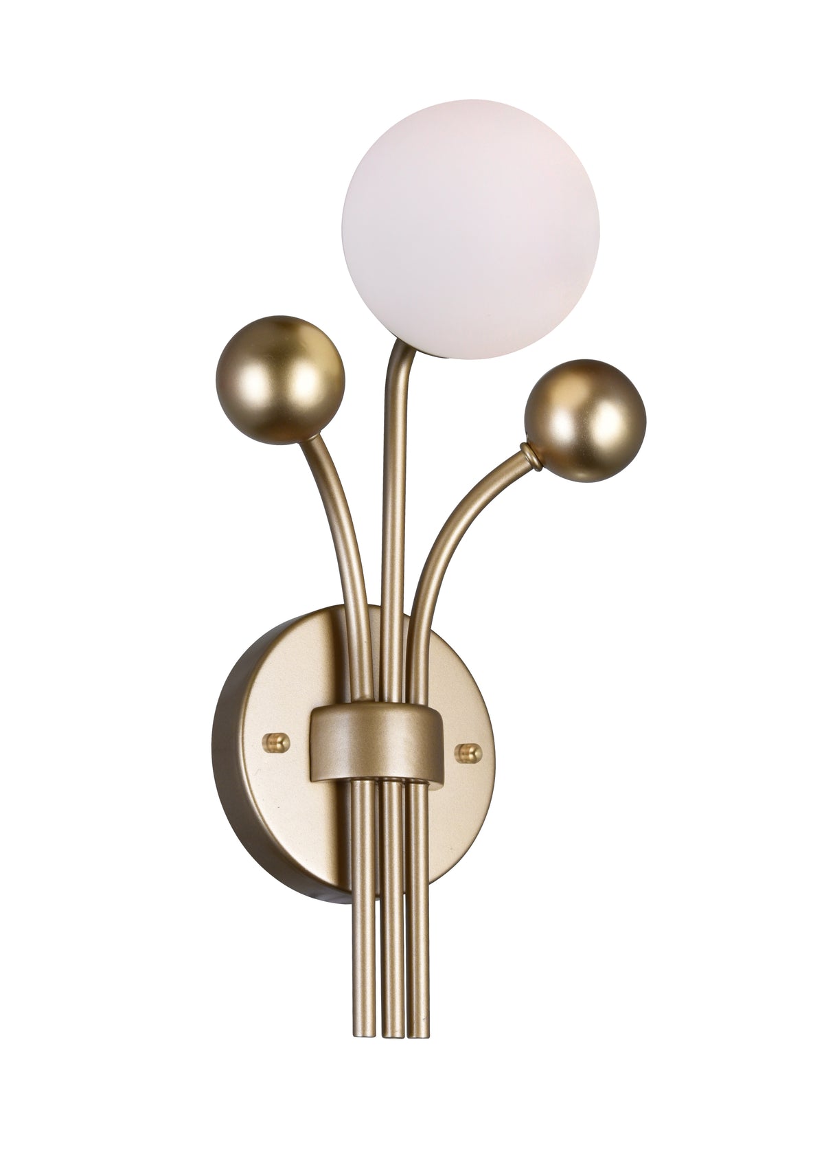 1 Light Wall Light With Sun Gold Finish