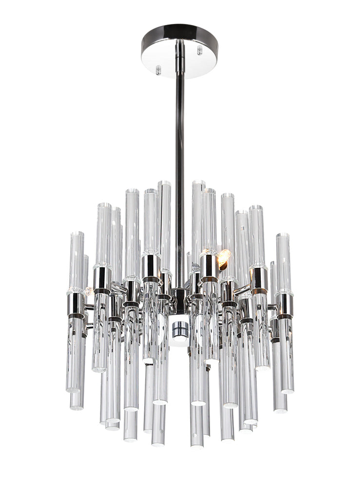 3 Light Mini Chandelier With Polished Nickel Finish