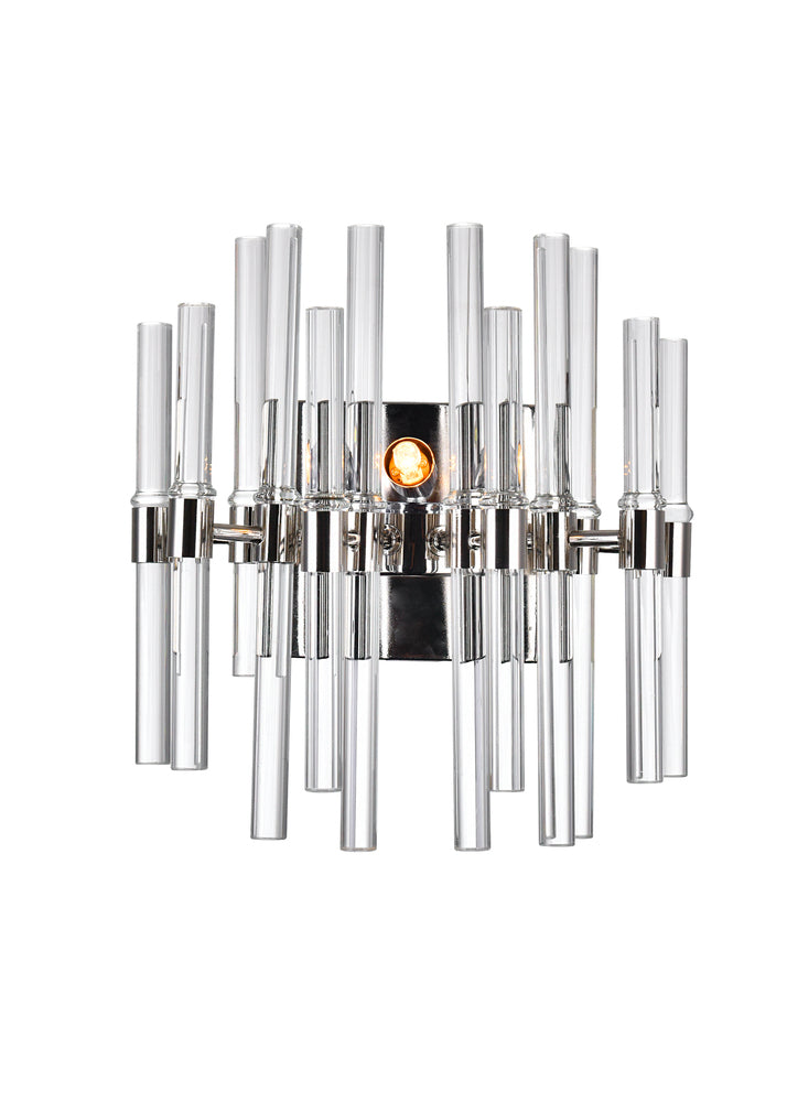 2 Light Wall Light With Polished Nickel Finish