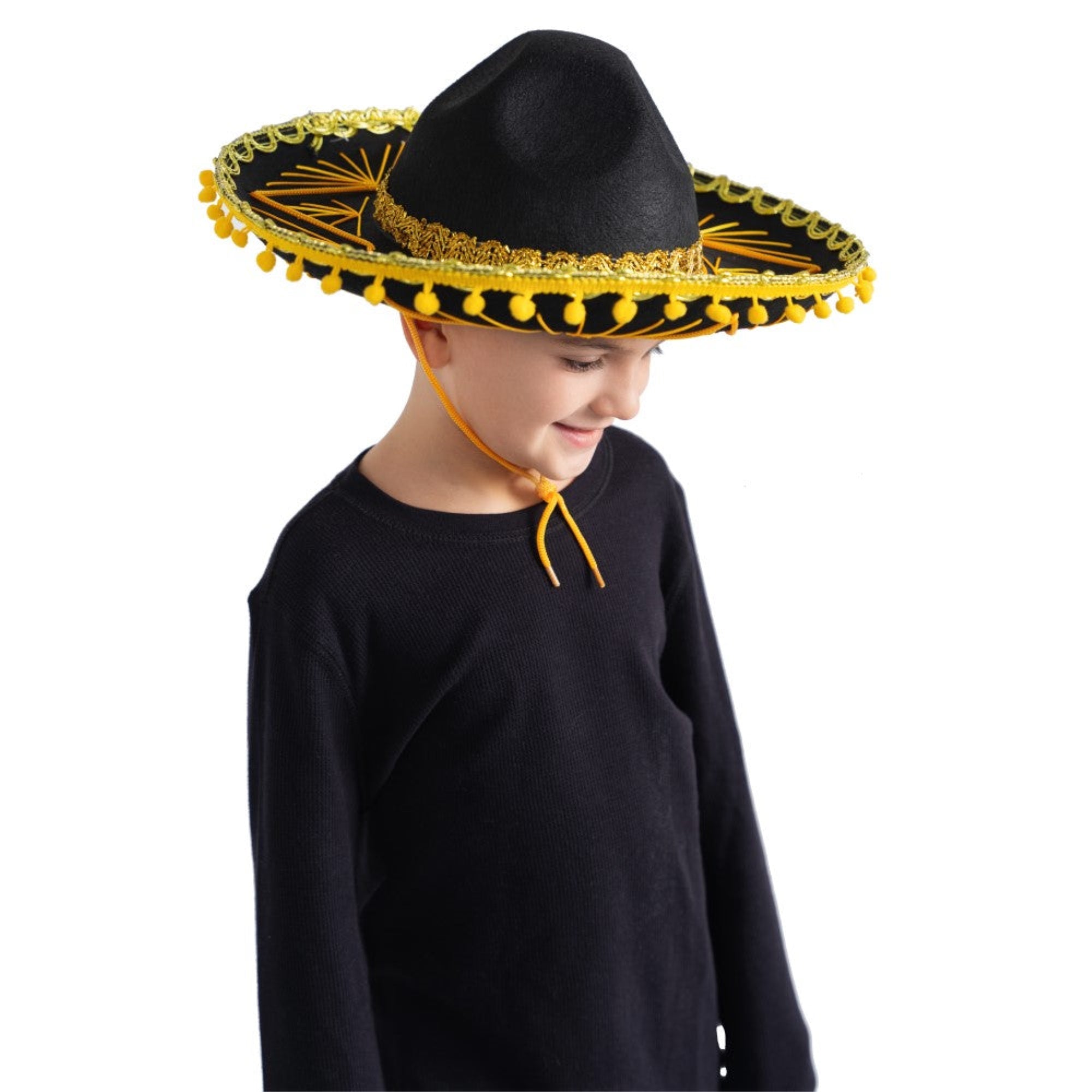 Dress Up America Mexican Sombrero - Red Trim - Kids