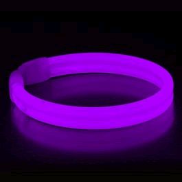 Wide Glow Stick 8 Inch Bracelet Purple Pack of 30