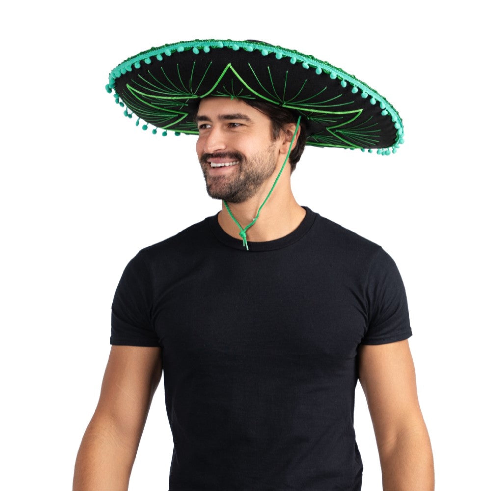 Dress Up America Mexican Sombrero - Red Trim - Adults