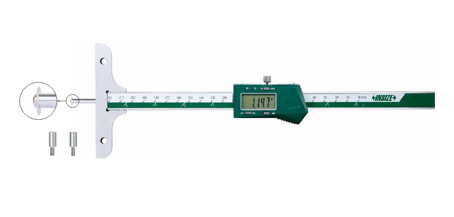 1148-100E Electronic Depth Gage With Round Depth Bar, 0-4/0-100Mm