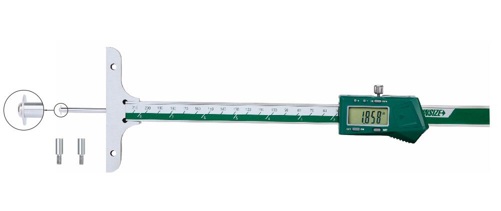 1148-200E Electronic Depth Gages With Round Depth Bar, 0-8/0-200Mm