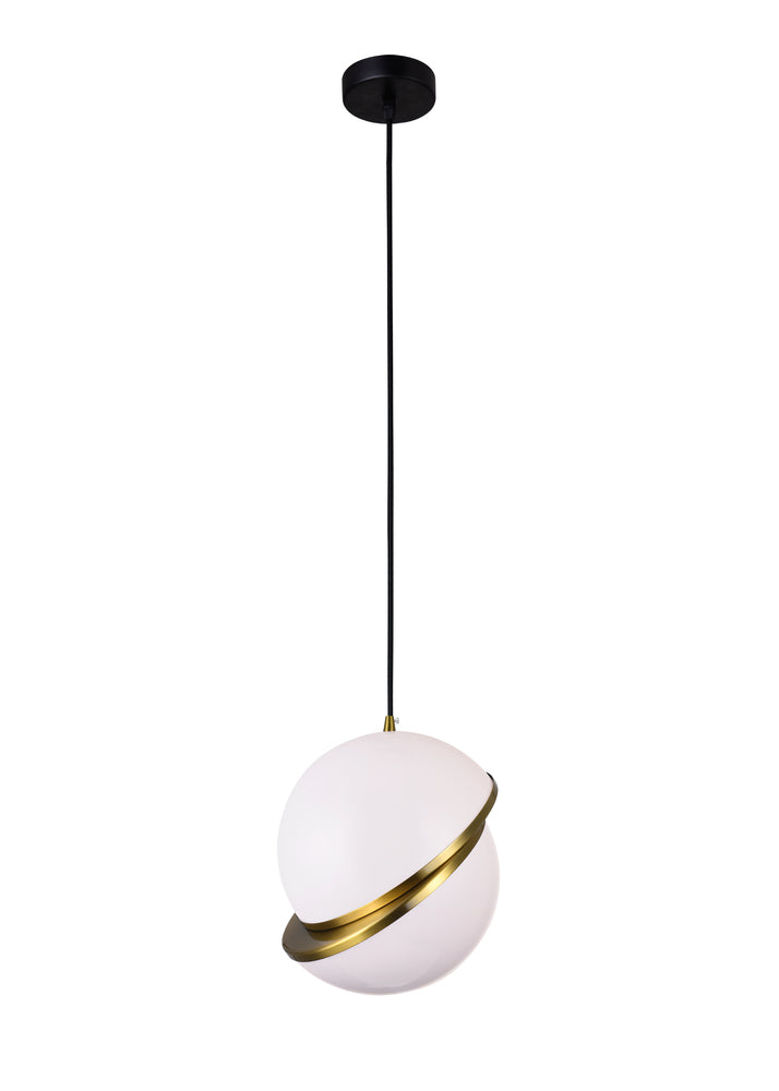 1 Light Pendant With Brass Finish