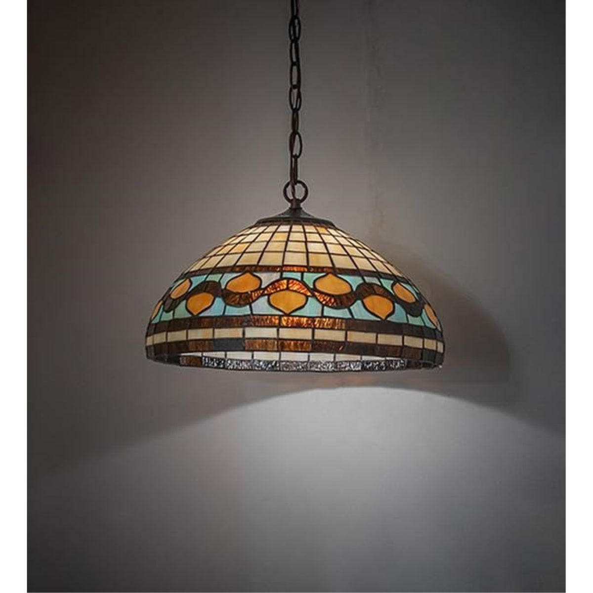 16' Wide Tiffany Acorn Pendant