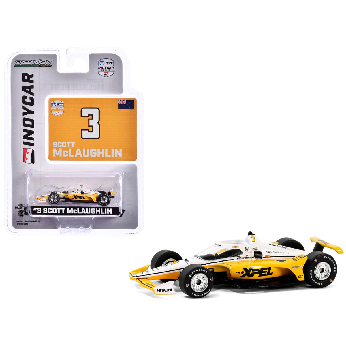 Dallara Indycar #3 Scott Mclaughlin 'Xpel' Team Penske 'Ntt Indycar Series' (2024) 1/64 Diecast Model Car By Greenlight