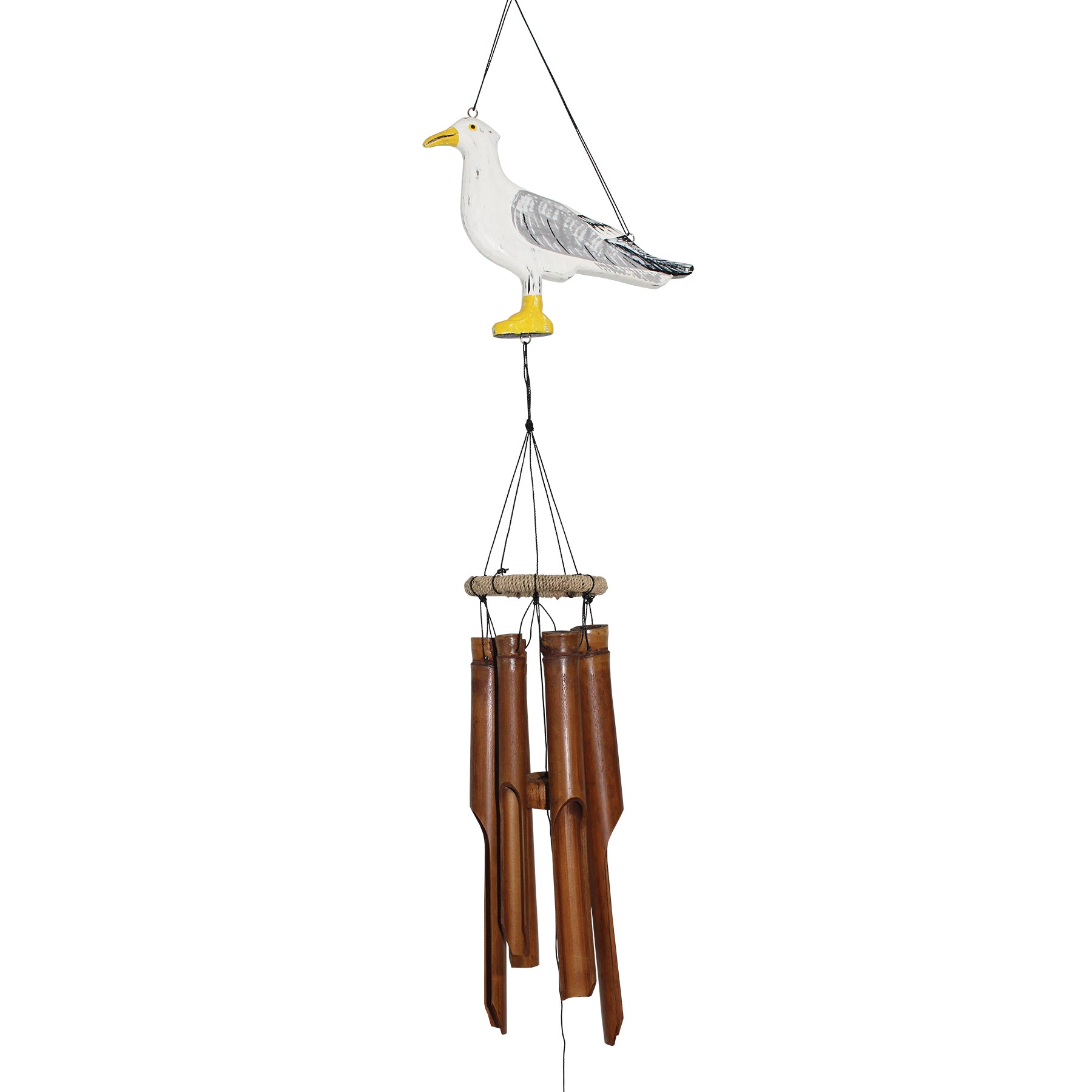 Seagull Silhouette Bamboo Wind Chime