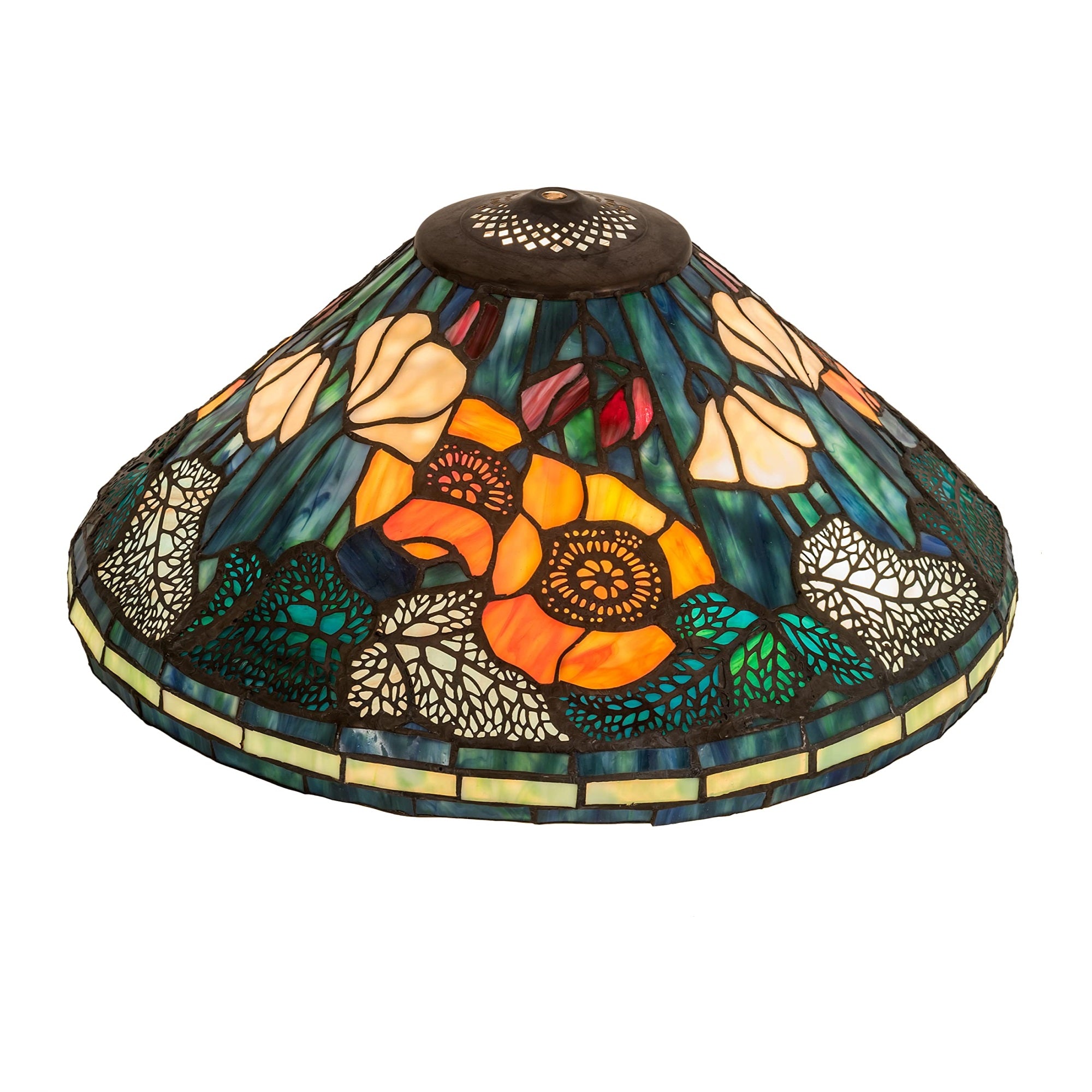 16″ Wide Tiffany Poppy Cone Shade