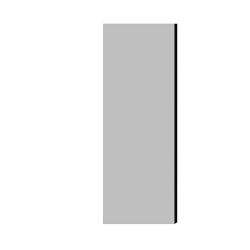 Double End Side Panel - for 5 Feet High - 21 Inch Deep Designer Wood Locker - without Sloping Hood - Gray