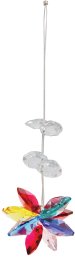 Crystal 3 Tier Medium Starburst Charm Ornament with Mutli-Colored Austrian Crystals