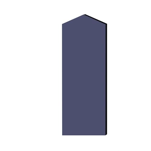 Double End Side Panel - for 5 Feet High - 21 Inch Deep Designer Wood Locker - with Sloping Hood - Blue