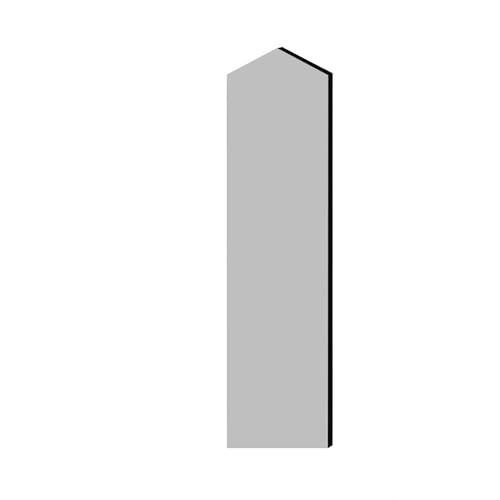 Double End Side Panel - for 5 Feet High - 15 Inch Deep Designer Wood Locker - with Sloping Hood - Gray