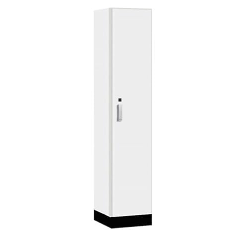 Salsbury 15 Wide Premier Wood Locker-Single Tier-1 Wide-6 Feet High-18” Deep-Arctic White-Silver Electronic Locks