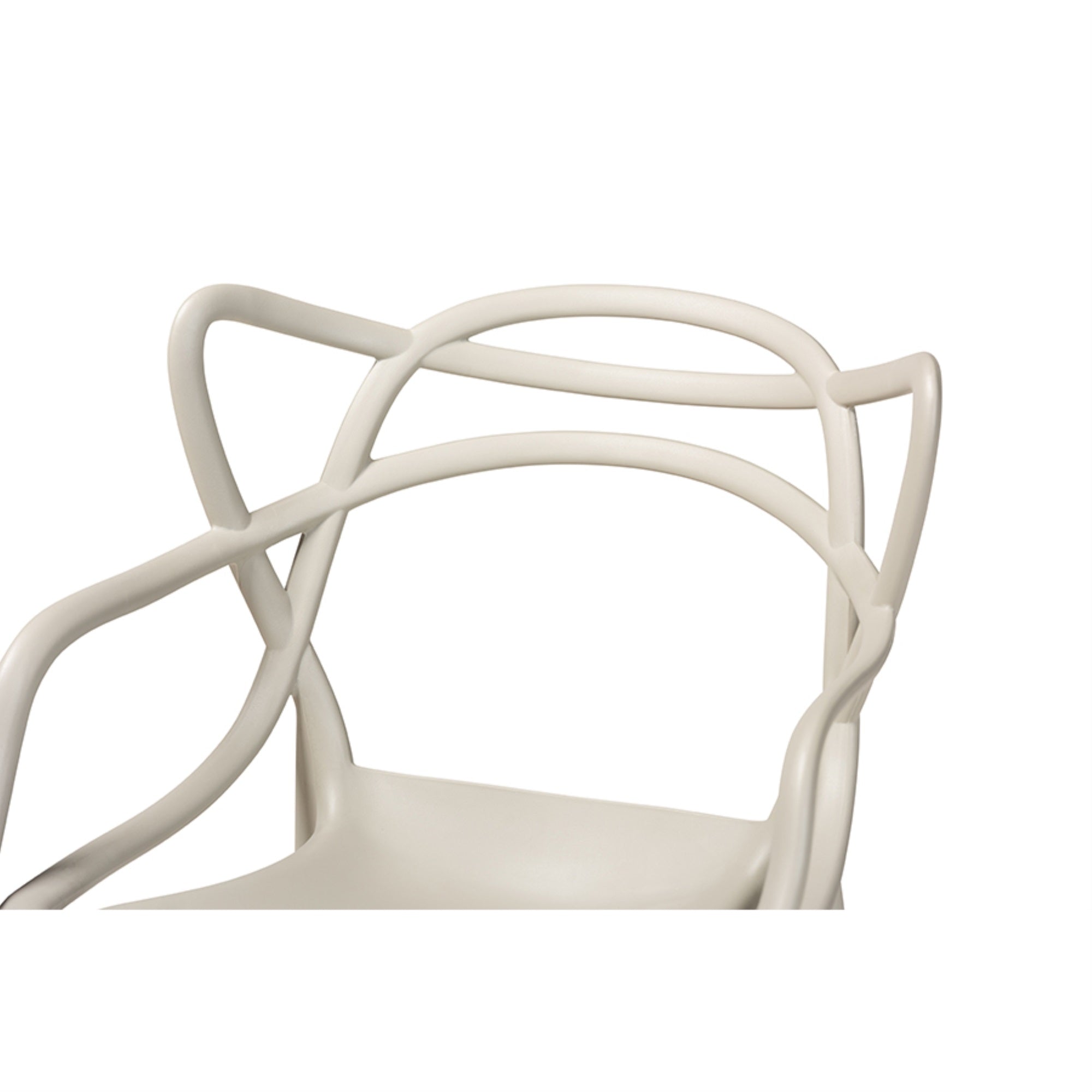 Baxton Studio Landry Modern And Contemporary Beige Finished Polypropylene Plastic 4-Piece Stackable Dining Chair Set