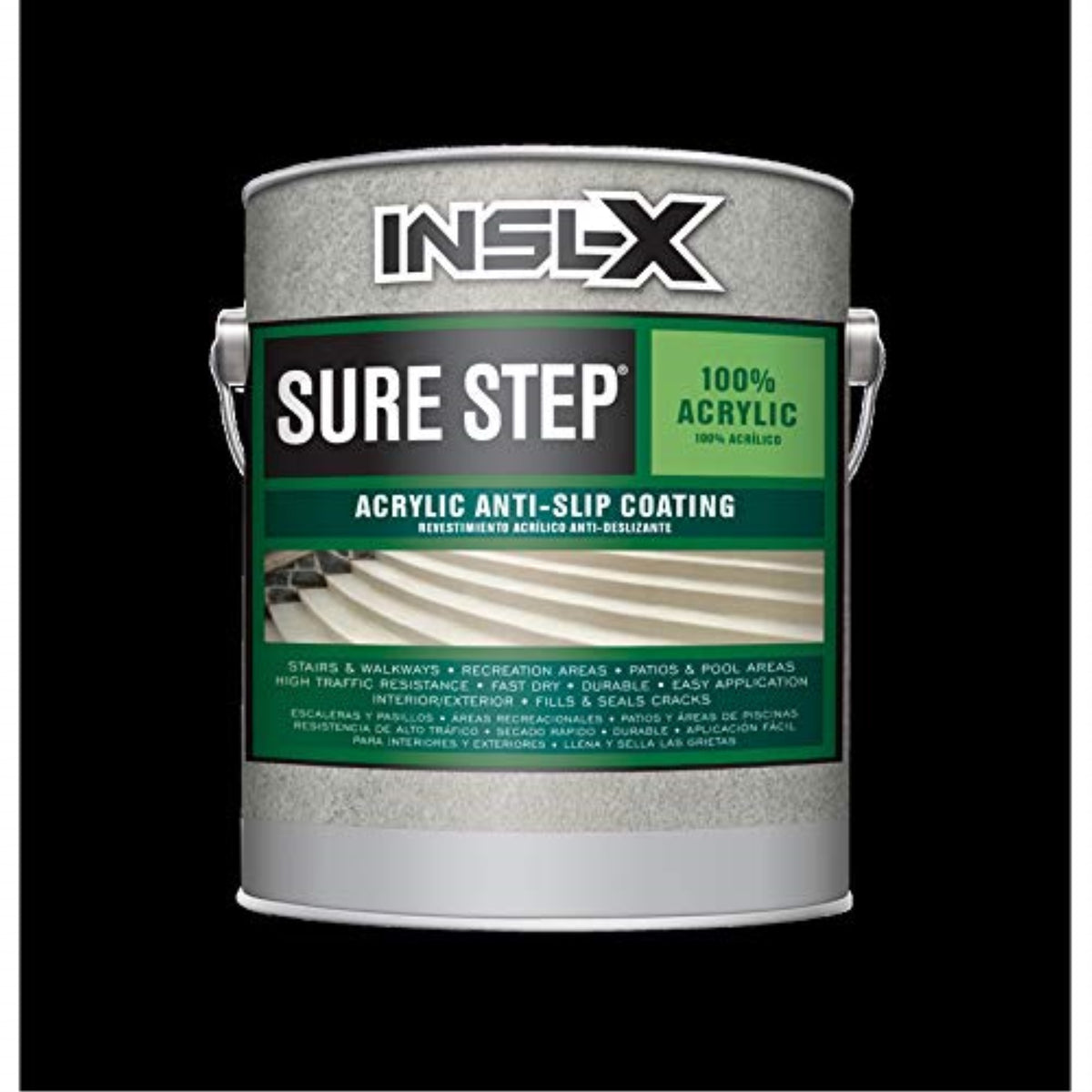 1203504 Paint Surestep White Gal Insl-X Sure Step Flat White Oil-Based Anti-Slip Coating 1 Gal (Pack Of 2)