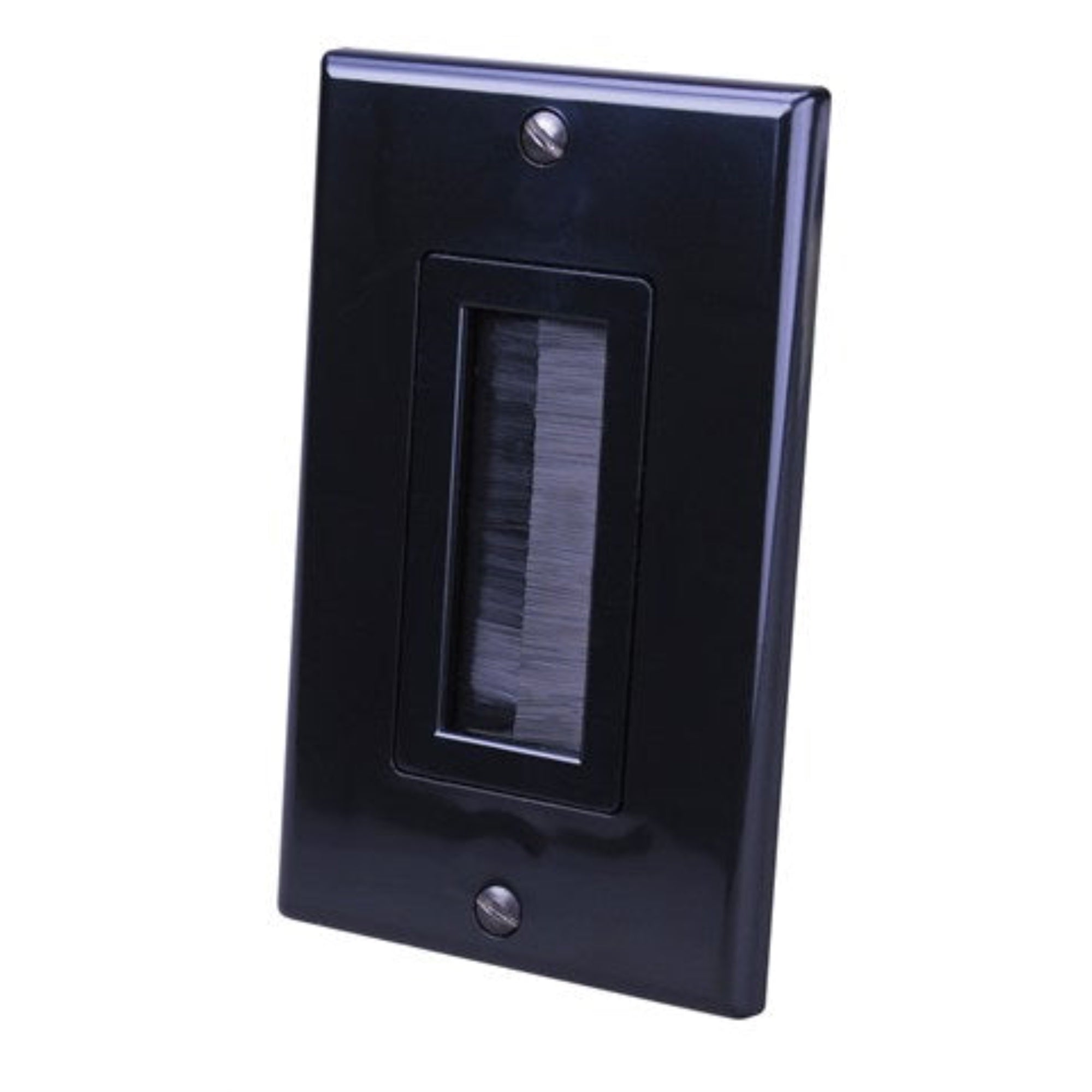 Decor Brush Bulk Cable Wall Plate Single Black