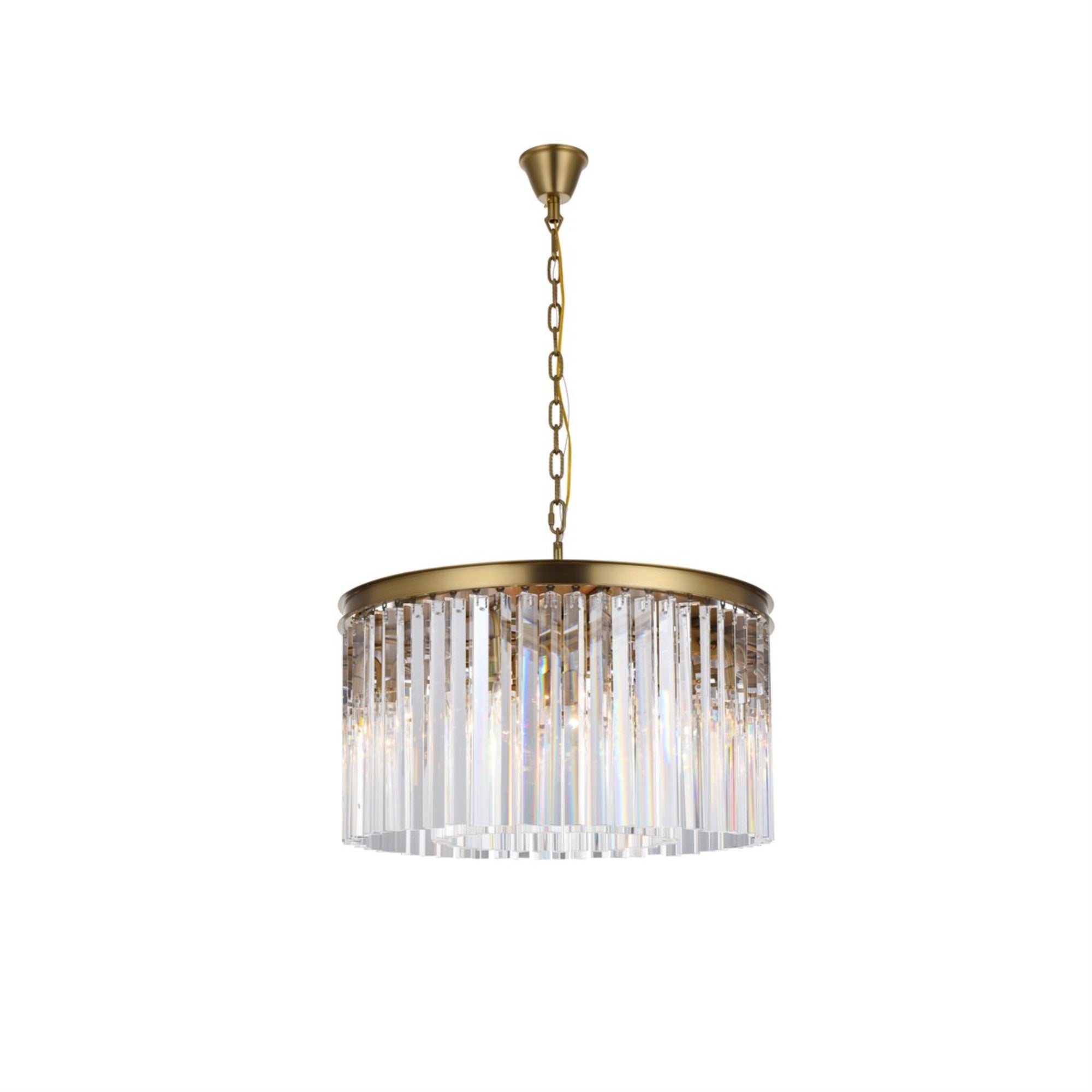 Sydney 26 Inch Round Crystal Chandelier In Satin Gold
