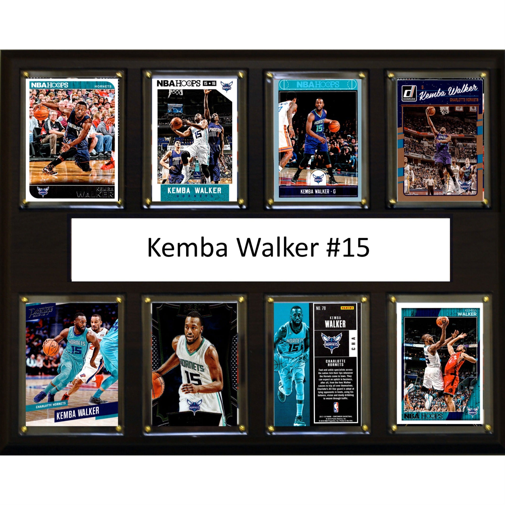 NBA 12x15” Kemba Walker Charlotte Bobcats 8-Card Plaque