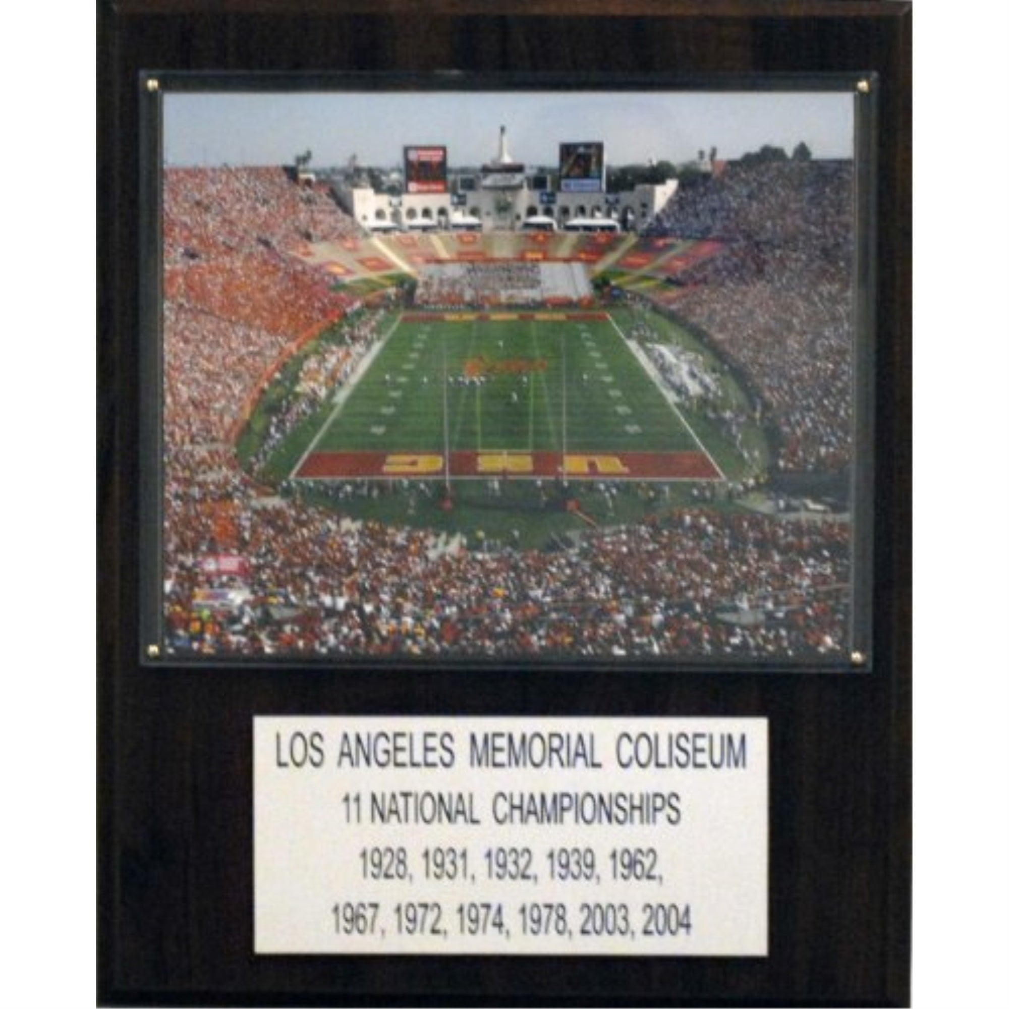 NCAA Football 12x15″ Los Angeles Memorial Coliseum Stadium Plaque
