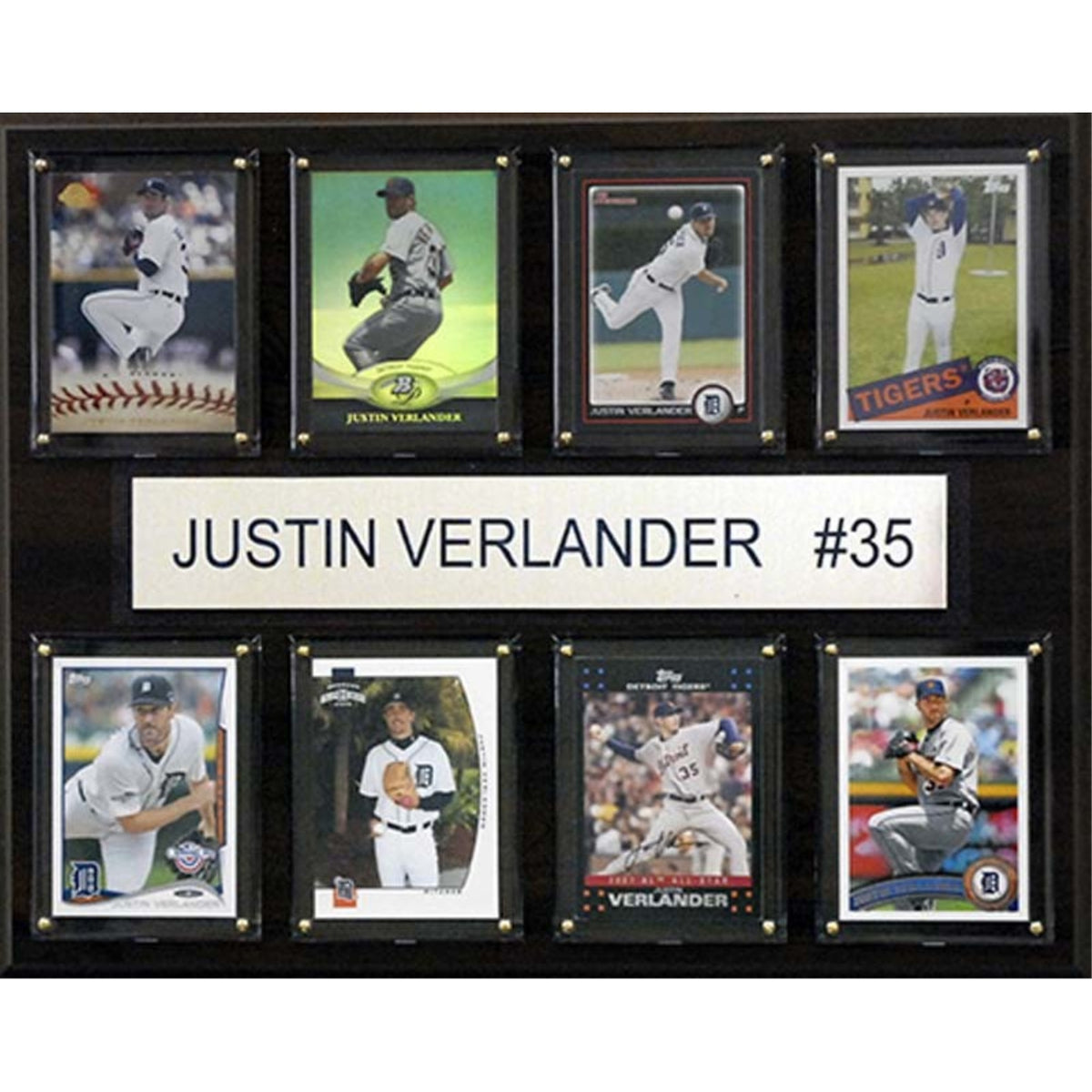 Mlb 12X15 Justin Verlander Detroit Tigers 8-Card Plaque