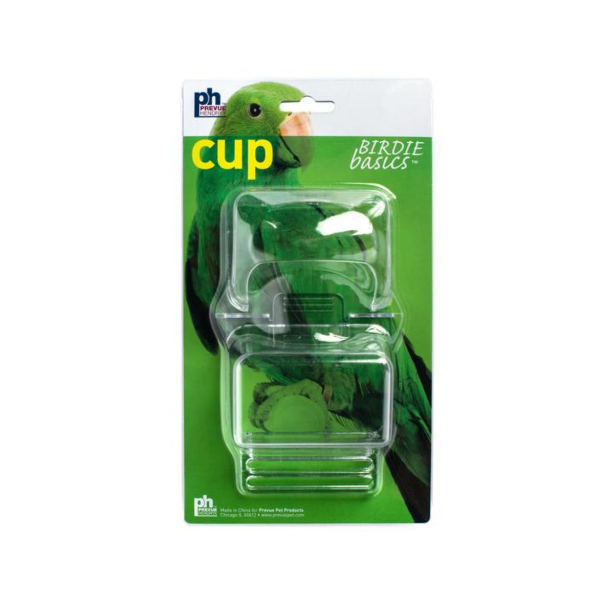 Hooded Bird Cage Cup W/Bird Perch Replacement Cup
