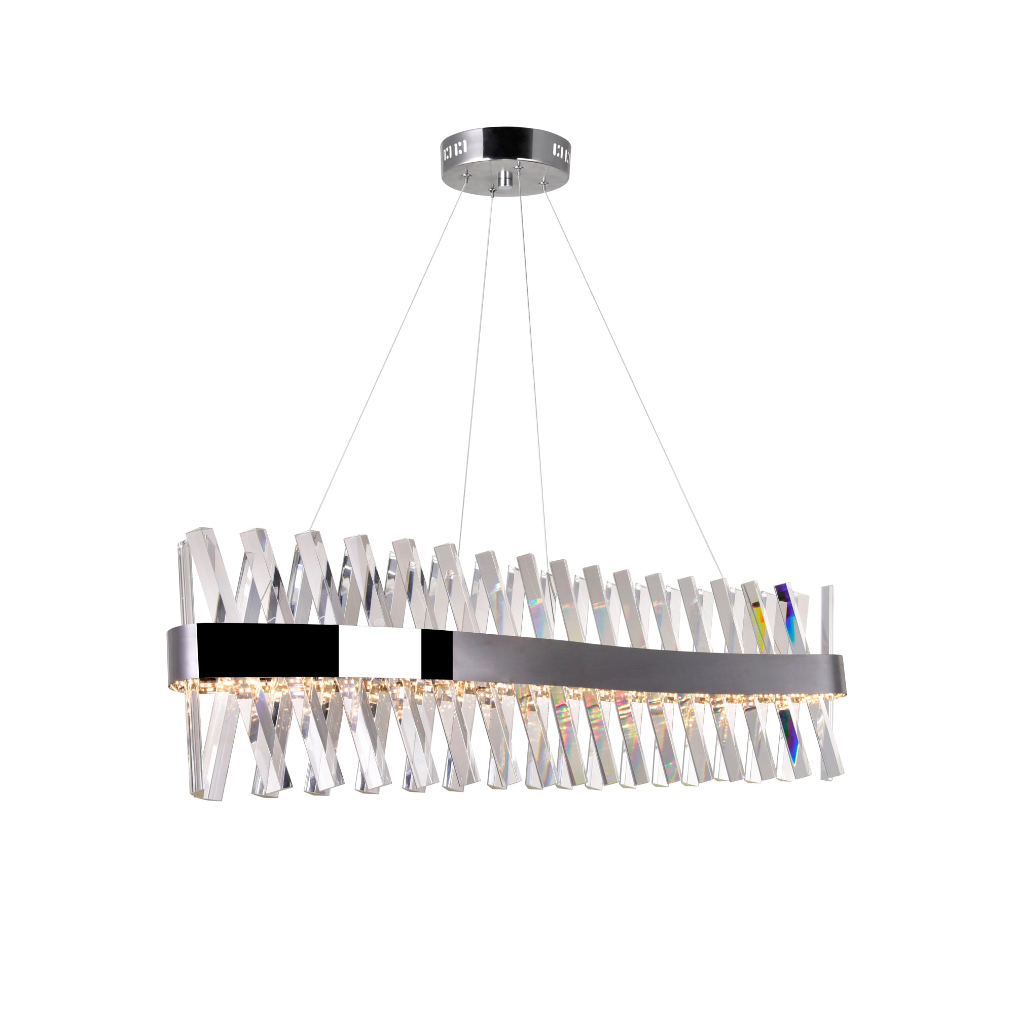Glace Led Chandelier With Chrome Finish