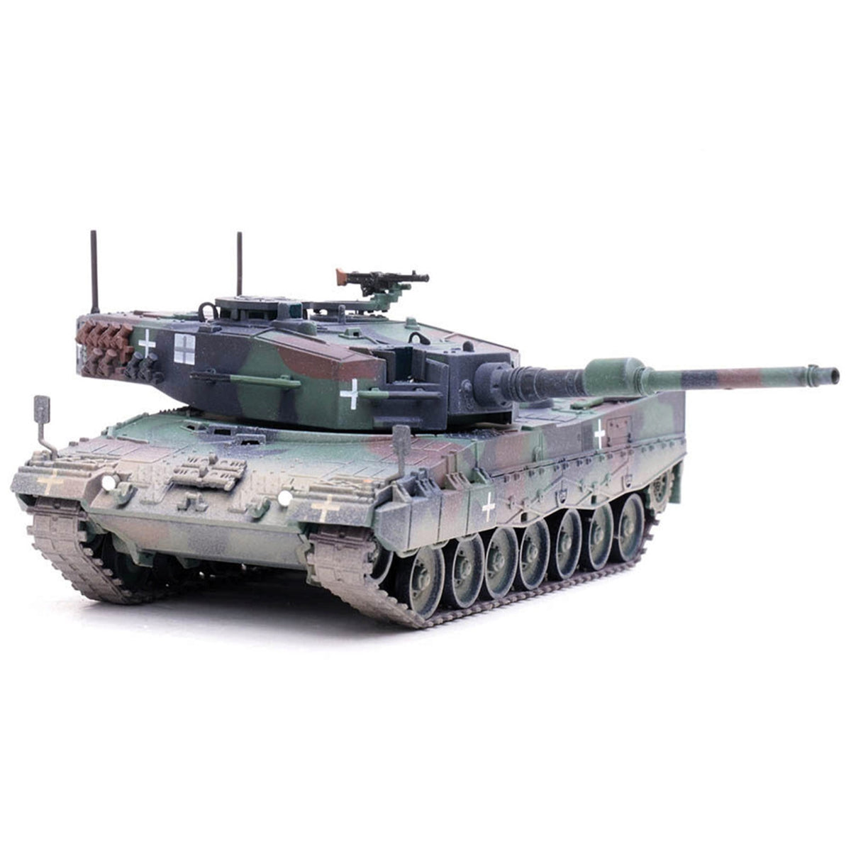 Leopard 2A4 Main Battle Tank With Snorkel '3-Tone Camouflage' Ukrainian Army 'Armor Premium' Series 1/72 Diecast Model By Panzerkampf
