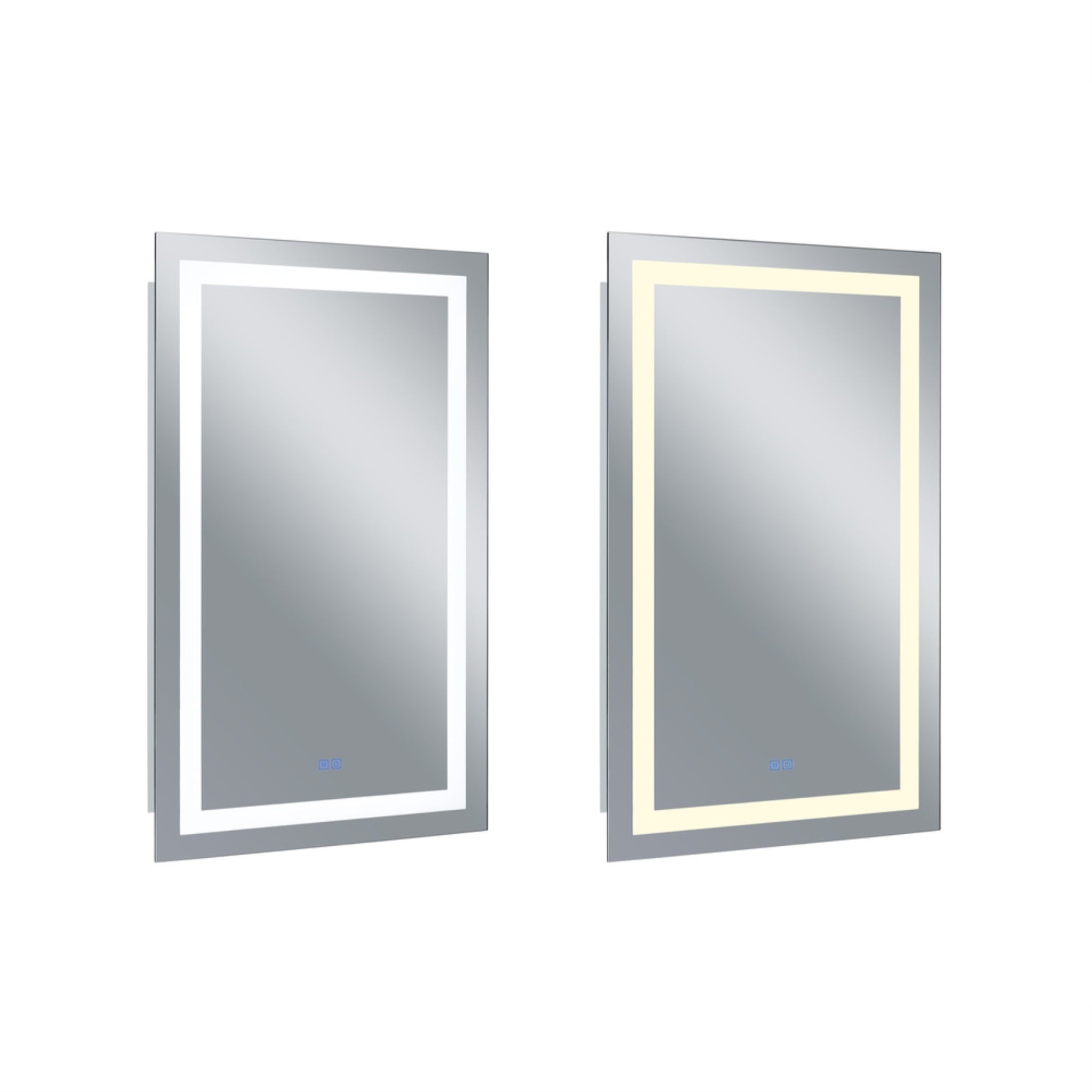 Rectangle Matte White Led 30 In. Mirror From Our Abril Collection