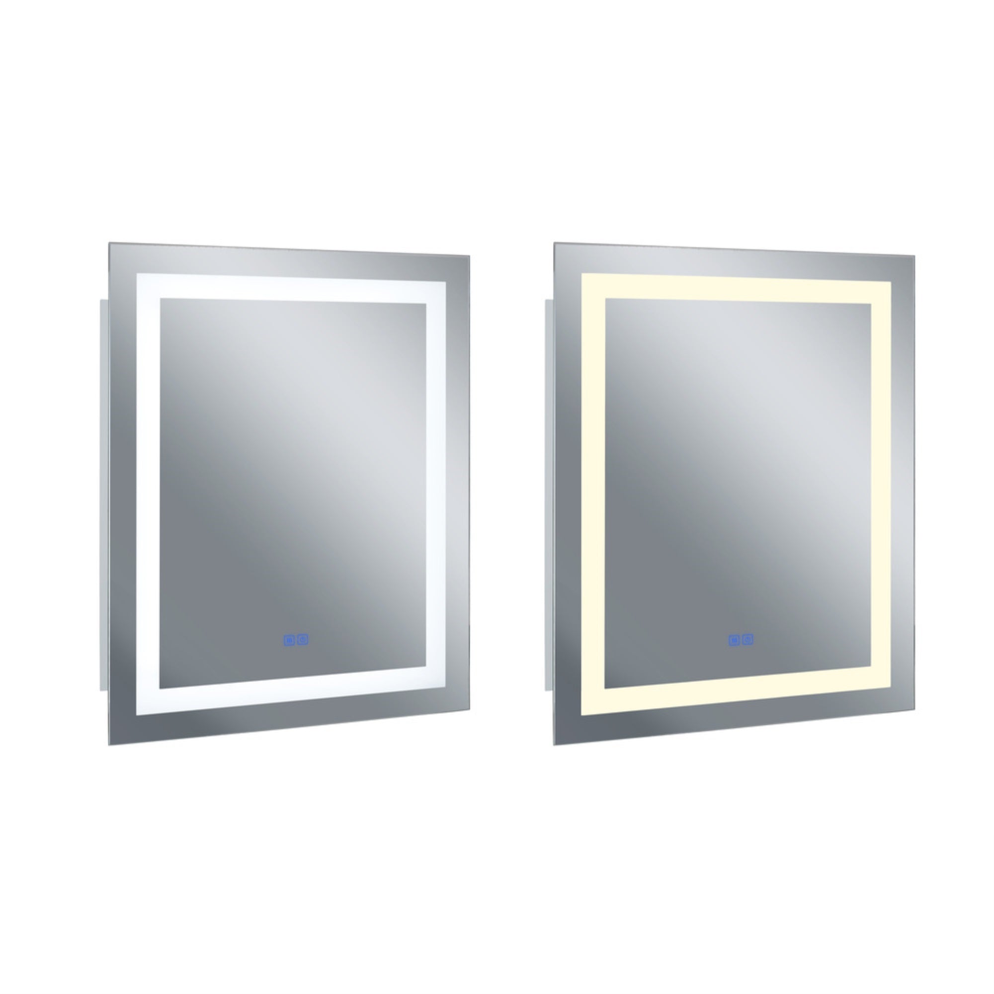 Square Matte White Led 36 In. Mirror From Our Abril Collection