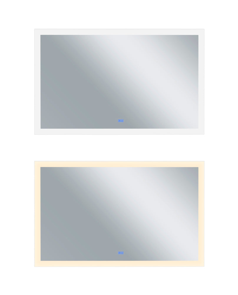 Rectangle Matte White Led 70 In. Mirror From Our Abigail Collection