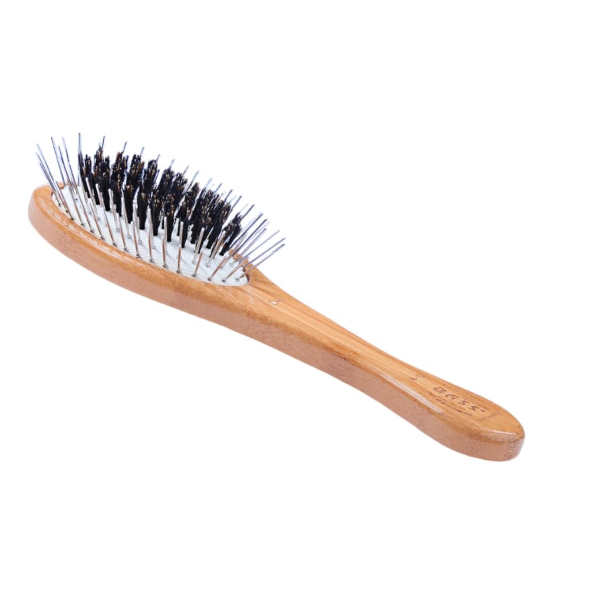 Bass Brushes- The Hybrid Groomer (Small Oval/ Dark Finish)