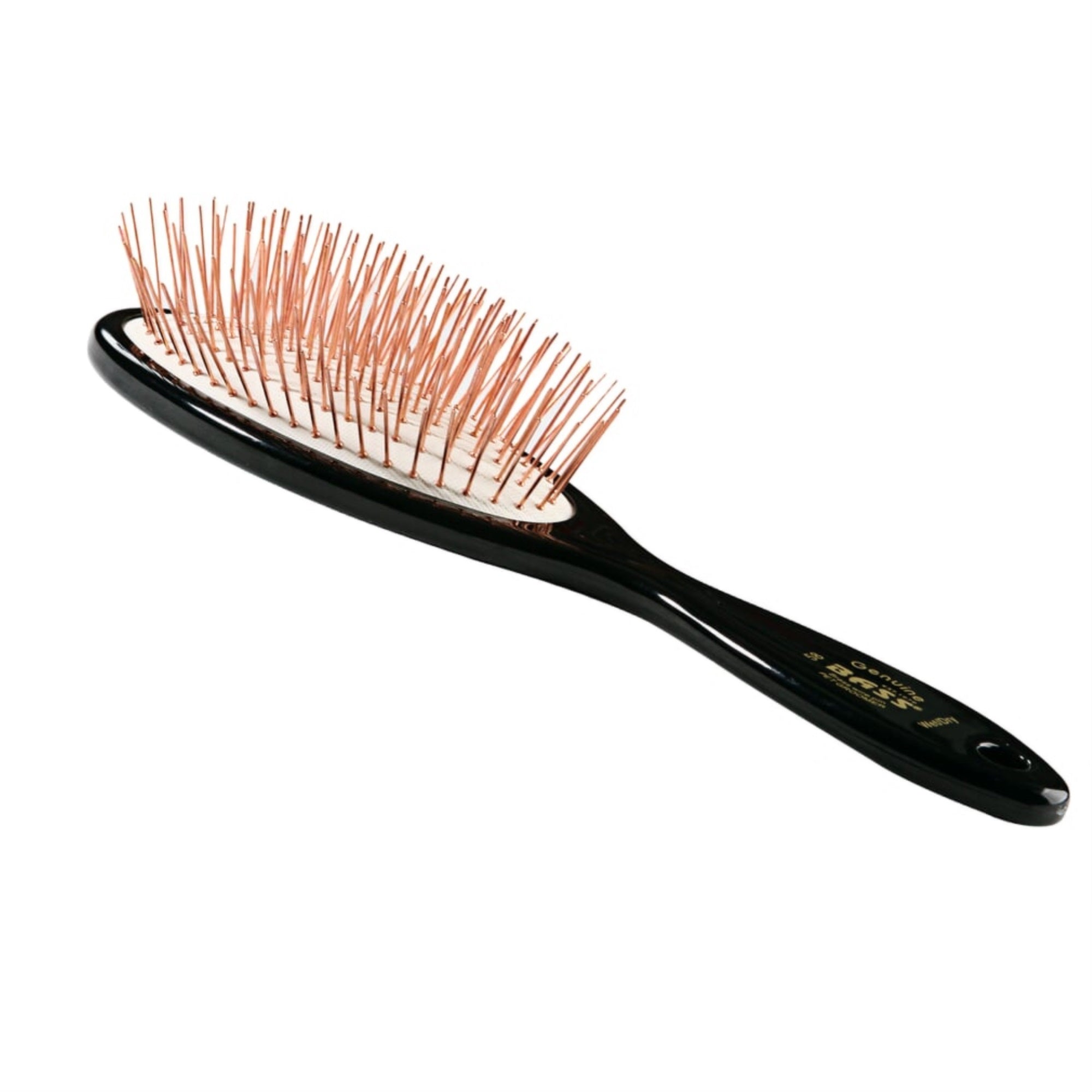 Bass Brushes- Style & Detangle Pet Brush (Large Oval /Jet Black Finish)