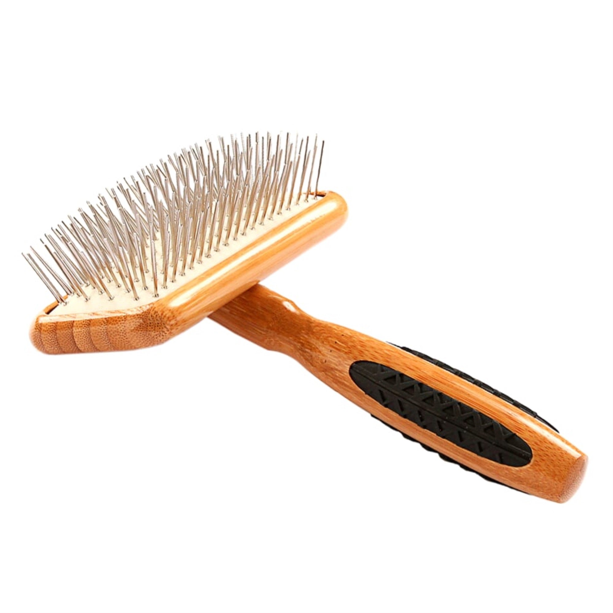 Bass Brushes- Shine & Condition Pet Brush (Medium Oval /Dark Finish)