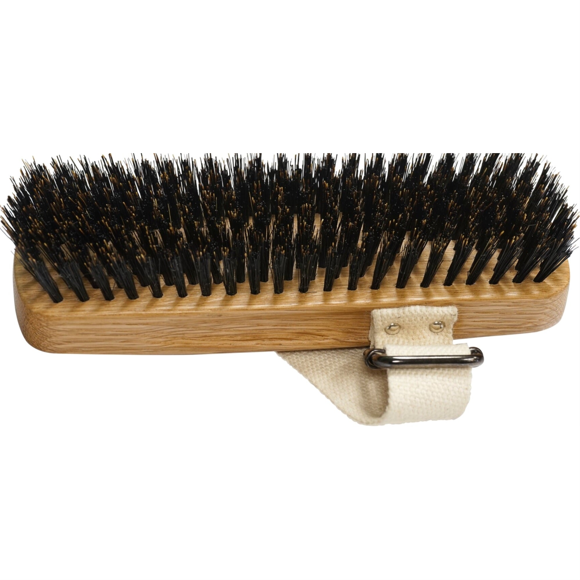 Bass Brushes- Shine & Condition Equine Brush (Medium Oval/ Dark Finish)