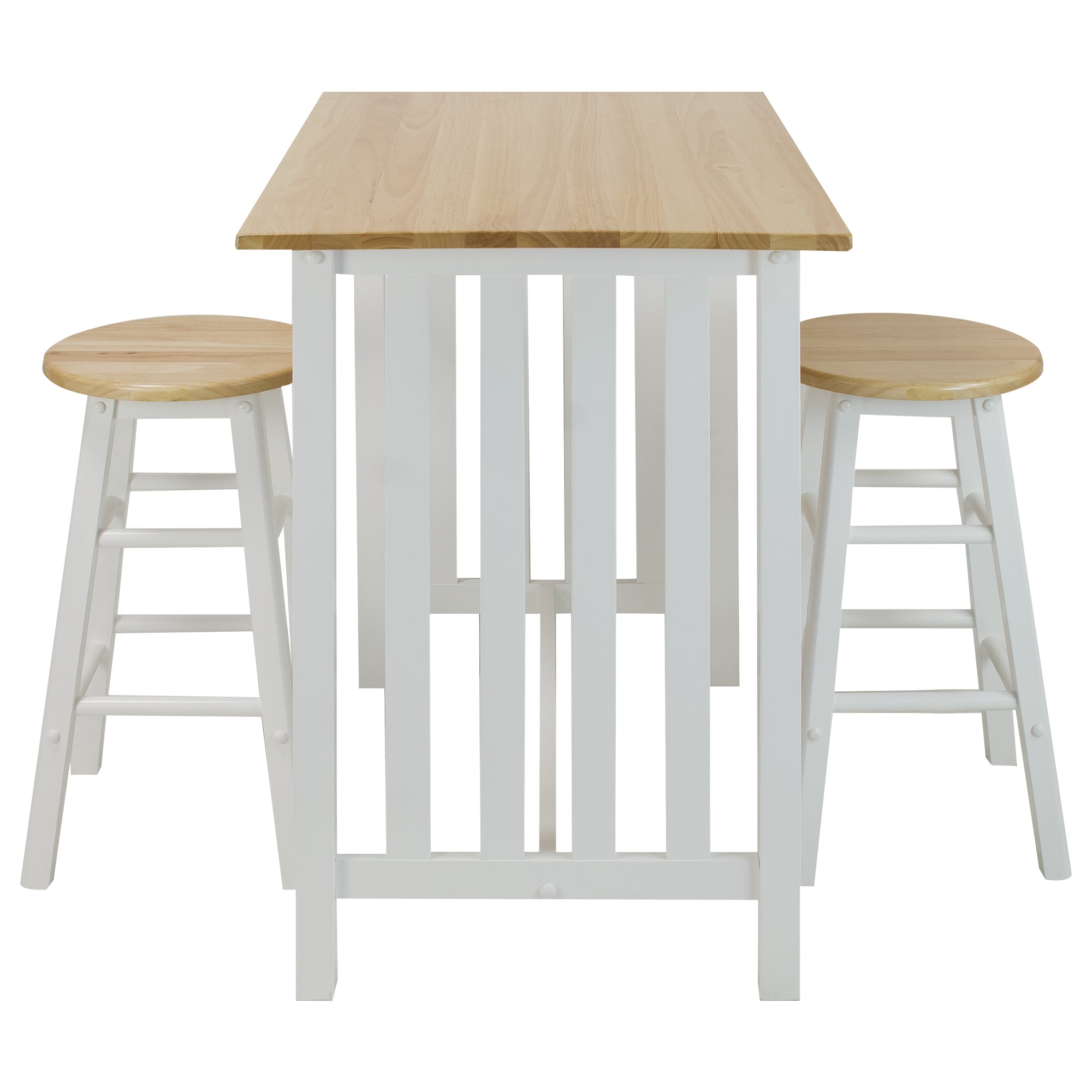 3Pcs Breakfast Set Made With Solid Wood-White